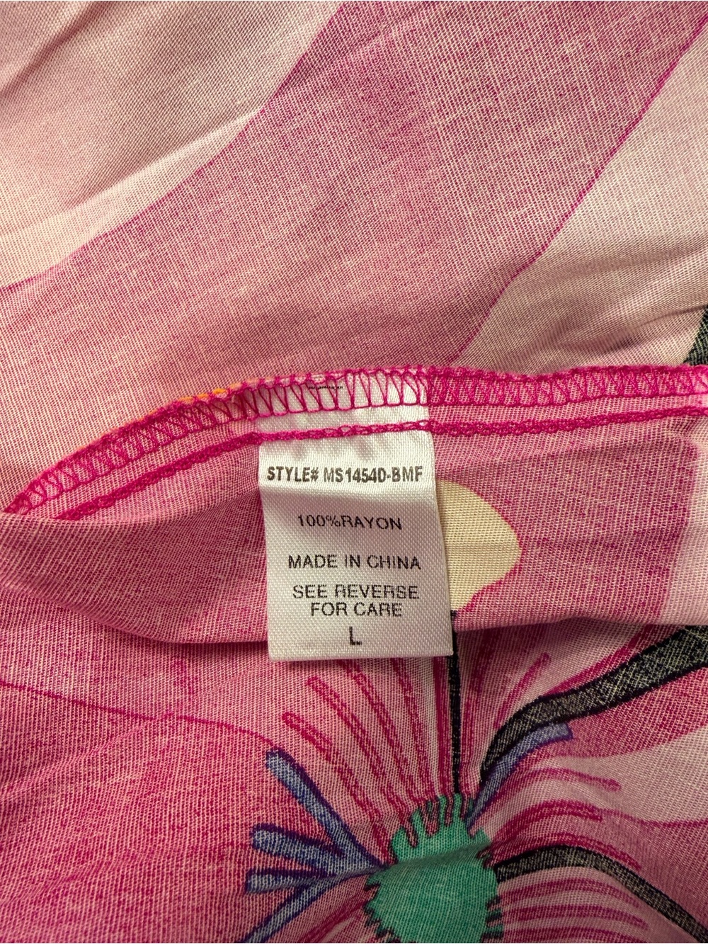 Meet Me In Santorini Vibrant Floral Maxi Rayon Dress in Multicolor size L NWT - Picture 5 of 5